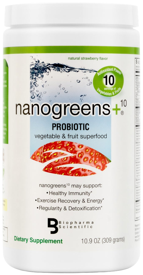 nanogreens+ probiotic: strawberry