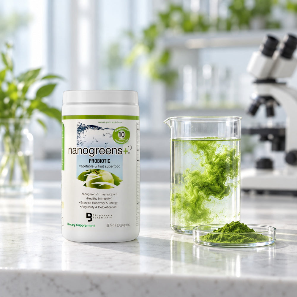 nanogreens+ probiotic: green apple