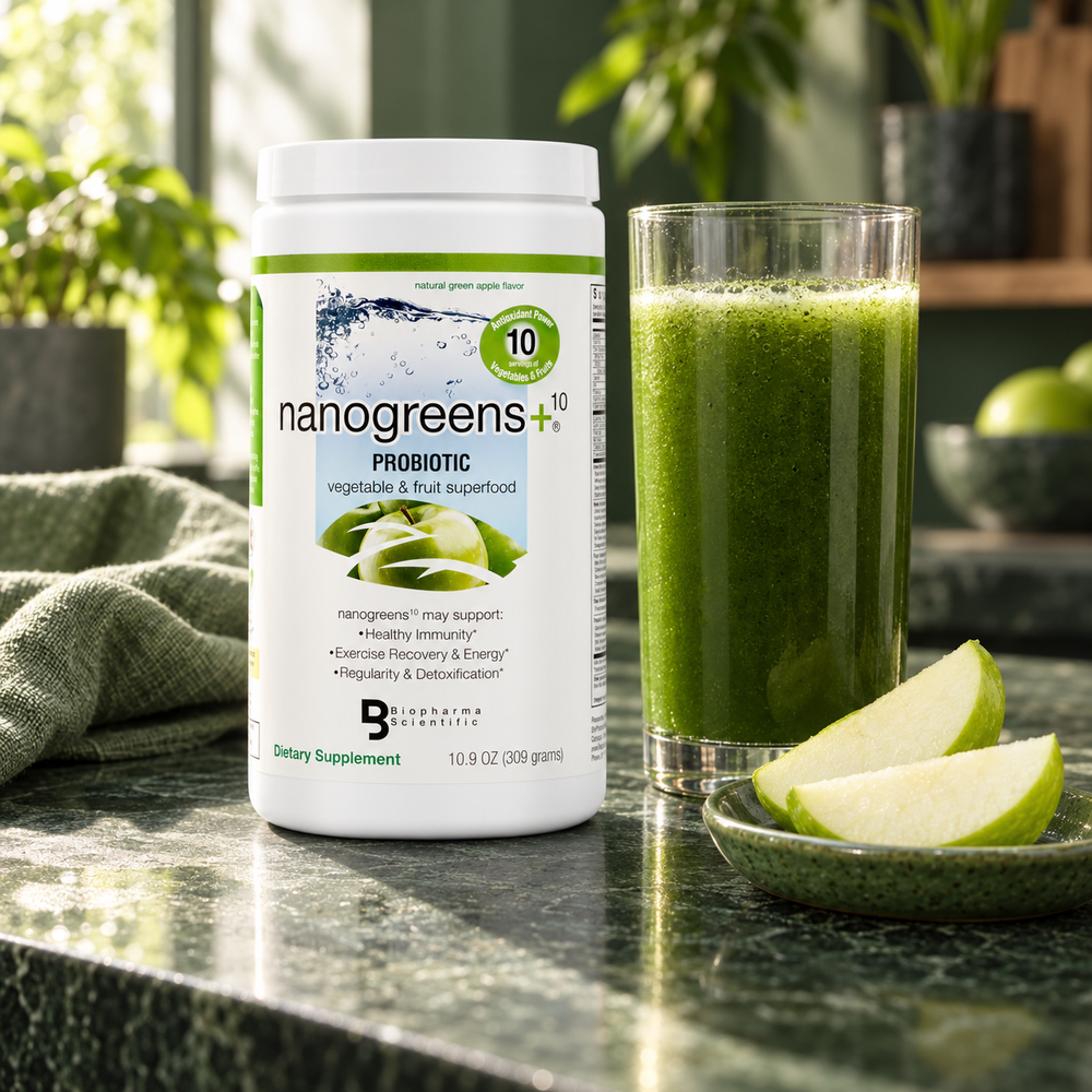 nanogreens+ probiotic: green apple