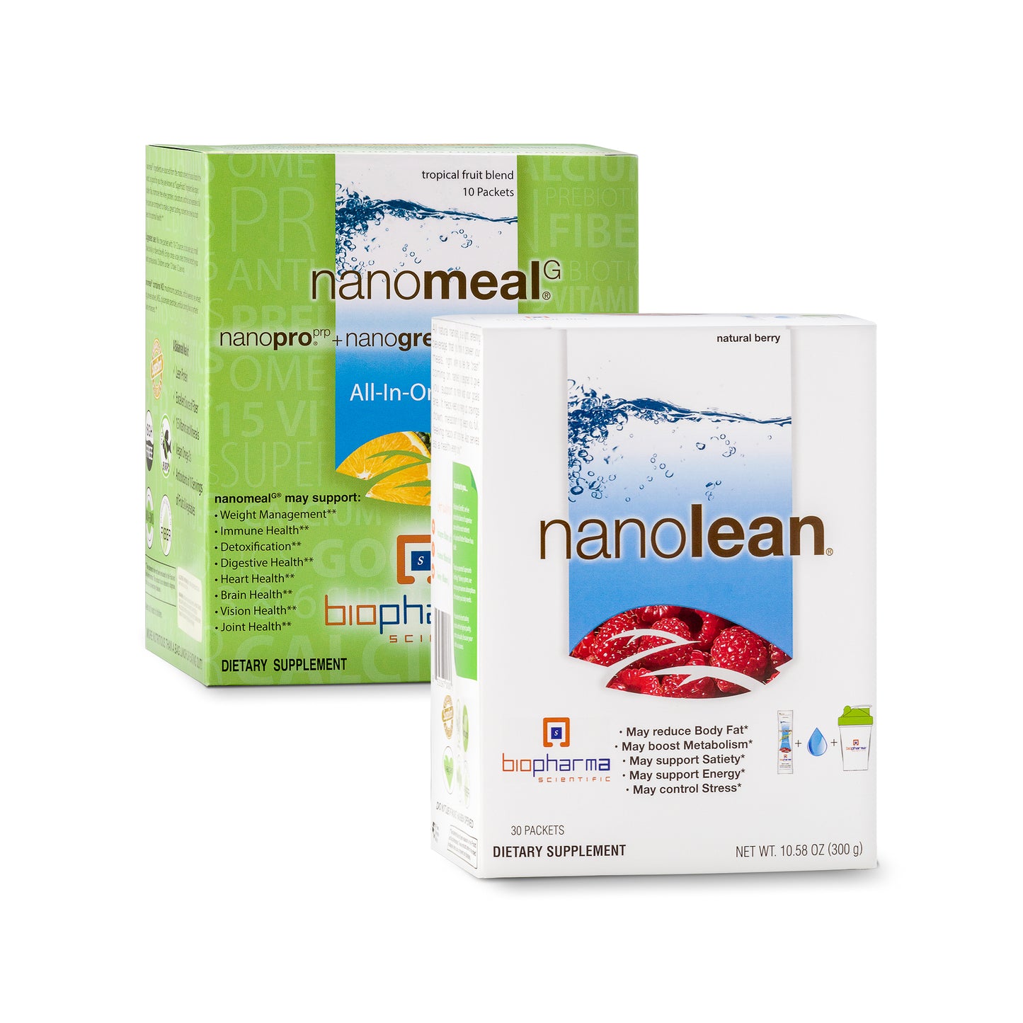 nanomeal all-in-one powder meal and nanolean weight loss tea metabolism booster