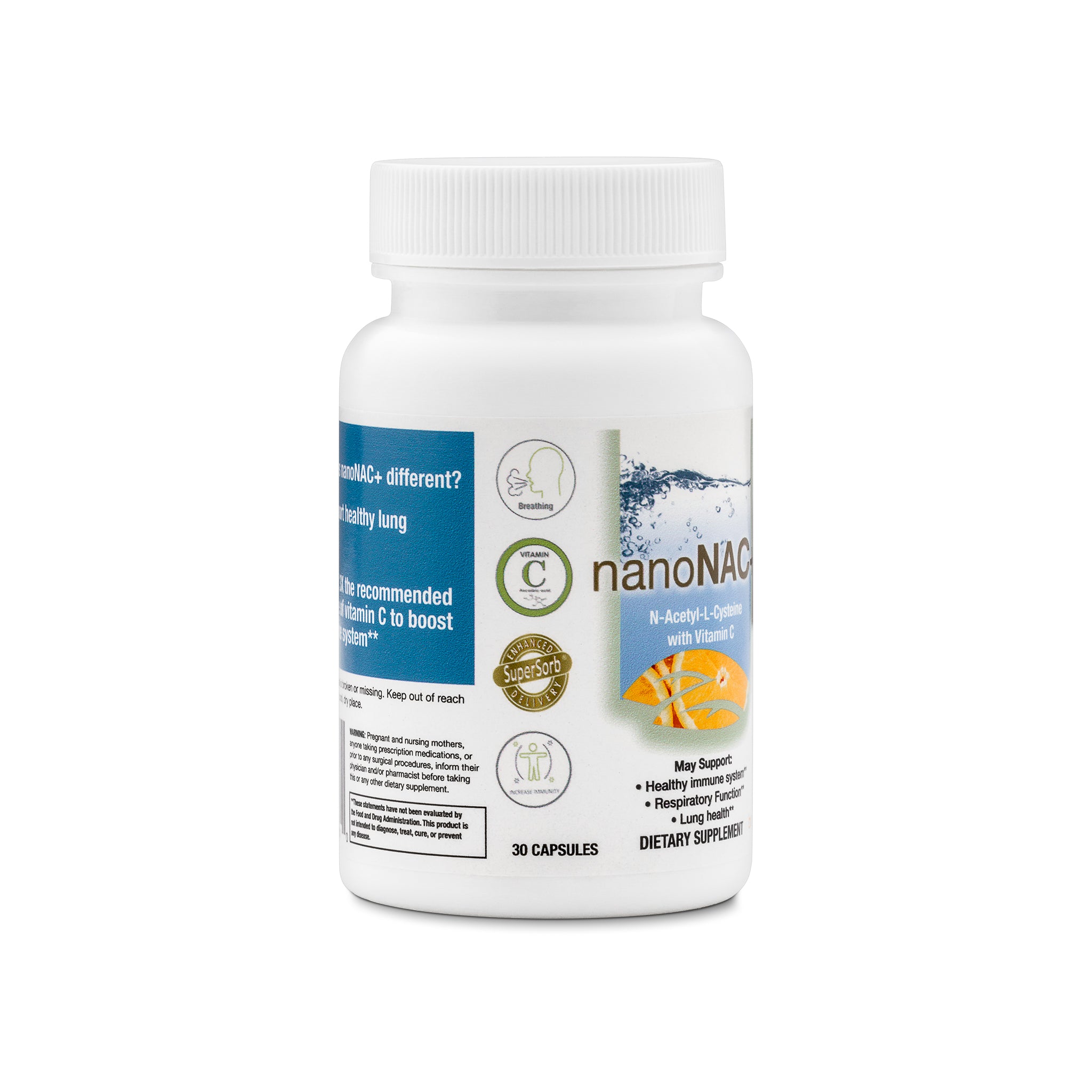 nanoNAC+ NAC n-acetyl-l-cysteine with vitamin c immunity supplement capsule - more information