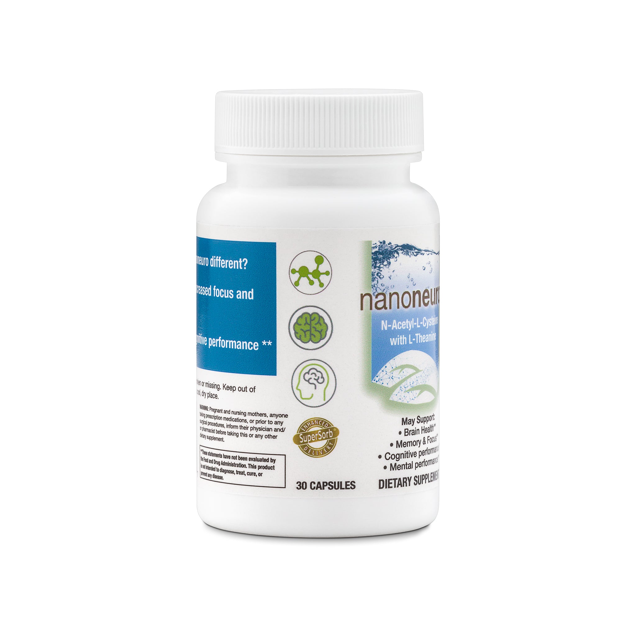 nanoneuro memory brain support n-acetyl-l-cysteine NAC l-theanine supplement capsule - additional information